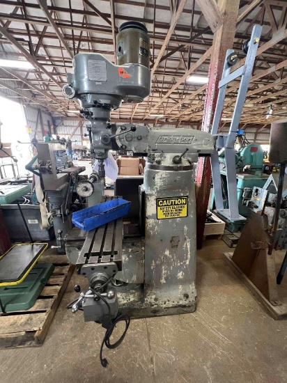 (19110)- Bridgeport Vertical Mill, needs motor