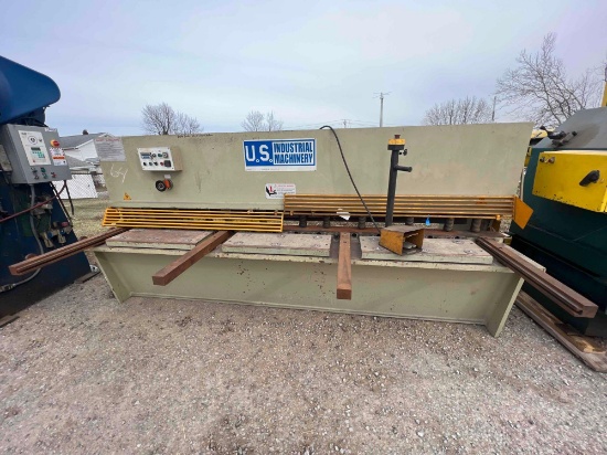 (19125)- US Industrial Machinery 10'-6" Metal shear, 3 phase, Model US1025, SN J1302-092