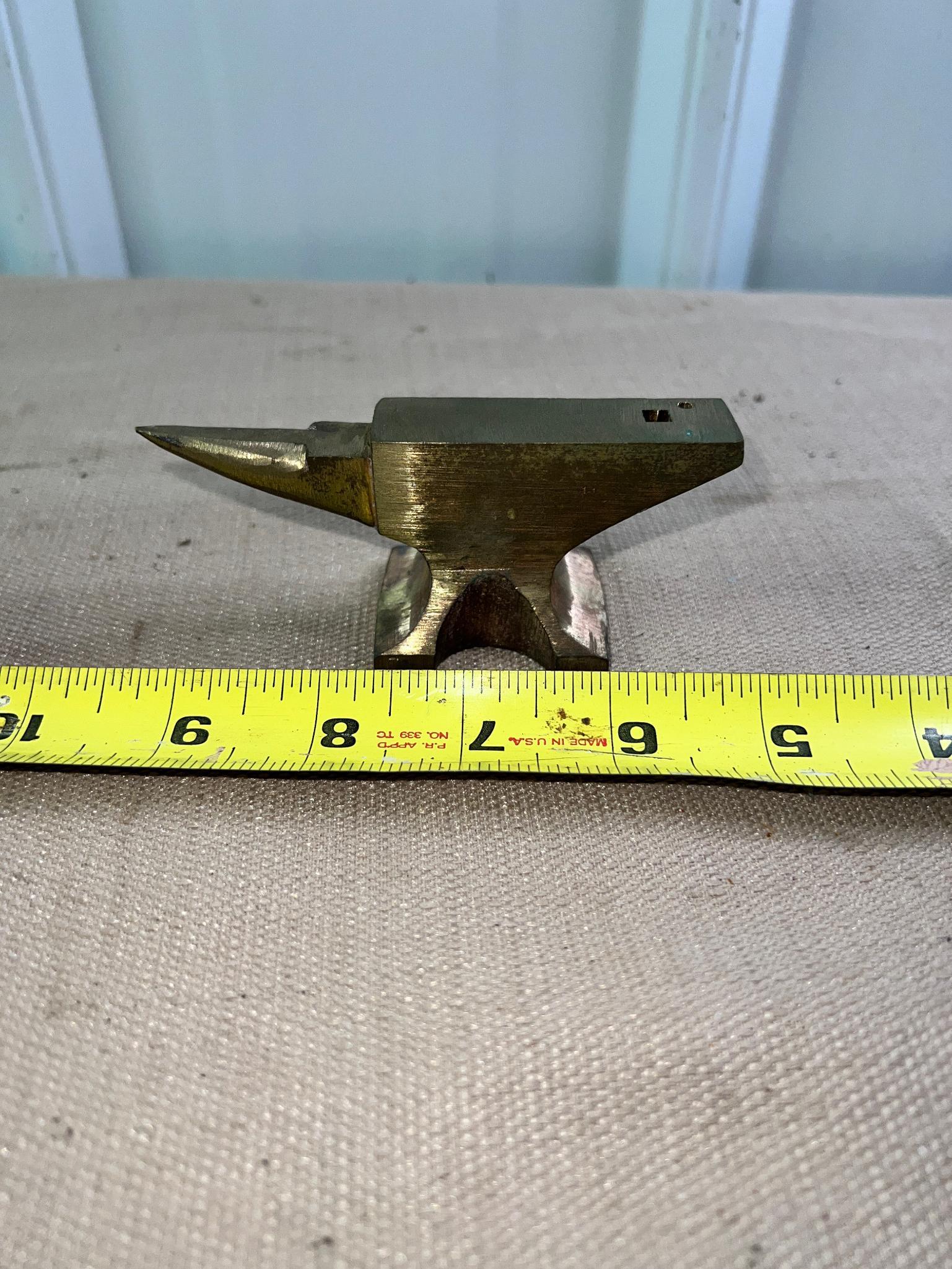 Sold at Auction: Mini anvil Brass marked