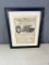 Vintage framed ad for Baker Steamer