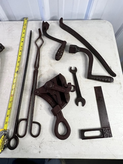 ASST TOOLS, PRIMITIVES, TONGS AND MORE