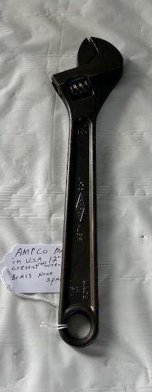 Ampco Cresent Wrench, made in USA, Brass non sparking