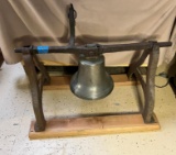 very old brass ship bell - 11