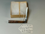 BLISH, MIZE & SILLIMAN (1930's) JIGGED BONE 2 BLADE FOLDER (WORN)