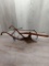 Salesman Sample Walking Plow rare beauty wood an brass great detail