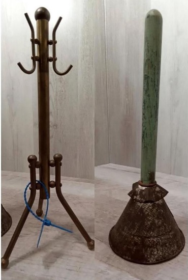 Salesman Sample Hall tree Coat Rack brass and miniature washer stomper