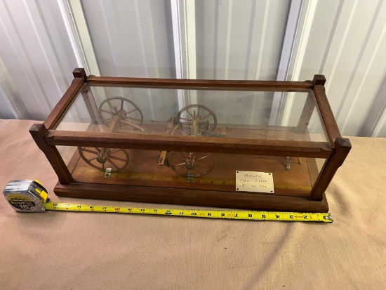 Salesman Sample Wagon Carriage, in display case, patent model