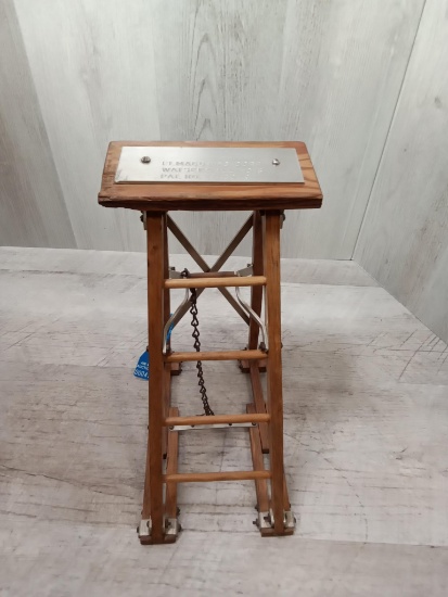 Salesman smaple step ladder Flmaco Co. name tag