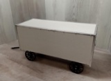 Model Amish church bench wagon with Benches books etc.