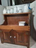 Salesman sample Dry sink with Miniature granite ware set 8pcs.
