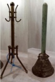 Salesman Sample Hall tree Coat Rack brass and miniature washer stomper
