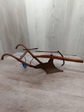 Salesman Sample Walking Plow rare beauty wood an brass great detail