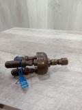 Unique 3 chime Small brass steam whistle set up for air
