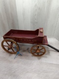 Sample model American Milk Co. wagon wooden wheels nice