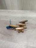 4 Brass Miniature Anvils some advertising