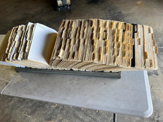 HUGE Set of shop manuals in desktop holder, Ford/ New Holland