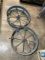 Pair of vintage tractor rims