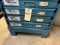 Kimball Midwest 4 drawer hardware cabinet w/ misc contents, Approx. 21 x 17 x 15, with base