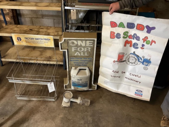 Assorted Point of Display racks and Safety banner
