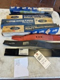Lot of Asst. mower blades, see pics for parts numbers