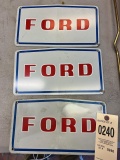 3- Ford Name badges, approx 14 inches wide, sells times the money