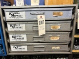 Kimball Midwest 4 drawer hardware cabinet w/ misc contents, Approx. 21 x 17 x 15