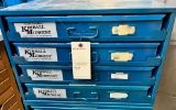 Kimball Midwest 4 drawer hardware cabinet w/ misc contents, Approx. 21 x 17 x 15