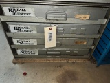 Kimball Midwest 4 drawer hardware cabinet w/ misc contents, Approx. 21 x 17 x 15