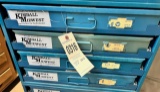 Kimball Midwest 4 drawer hardware cabinet w/ misc contents, Approx. 21 x 17 x 15