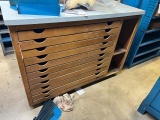 Large Wooden Drawer base, LOADED with gasket kits, 59 long, 42 tall, 25 deep