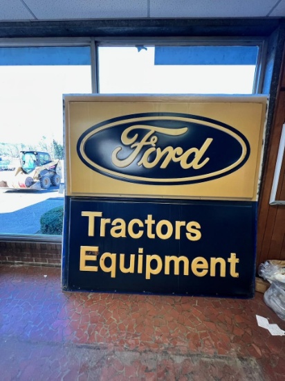 Ford Tractors Dealership sign, approx 94 x 96 inches
