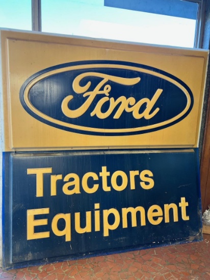 Ford Tractors Dealership sign, approx 94 x 96 inches