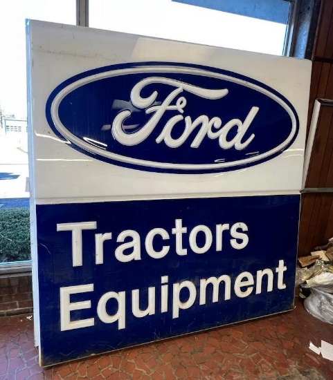 Ford Tractors Dealership sign, approx 94 x 96 inches
