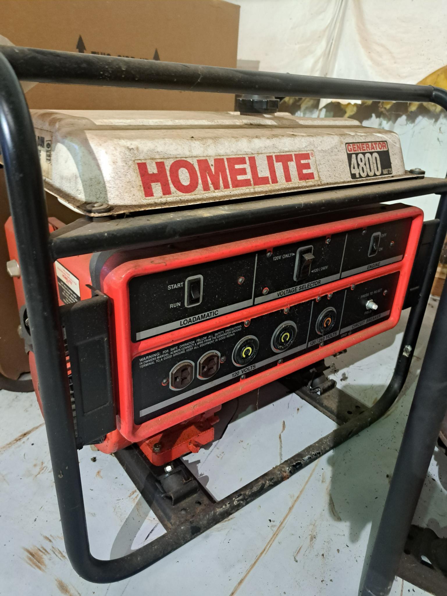 Homelite 4000 clearance watt generator