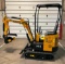 (INV50026) AGT Model H12 Mini Excavator with Blade, Digging Bucket, Mechanical Thumb, Auxilary Hyd.