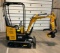 (INV50027) AGT Model H12 Mini Excavator with Blade, Digging Bucket, Mechanical Thumb, Auxilary Hyd.