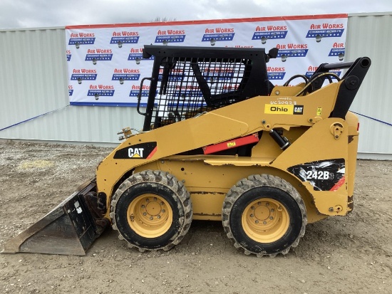 (INV523) Cat Model 242B3 Skid Loader 2 Speed, Auxiliary Hydraulics, 2019 Hours