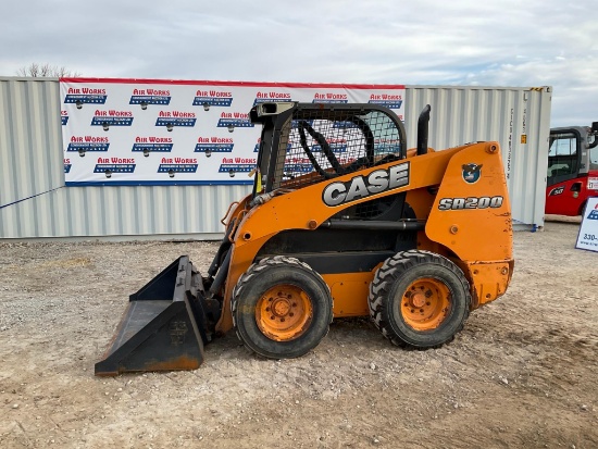 (INV683) 2013 Case SR200 Skid Steer Runs Good Rubber Tire