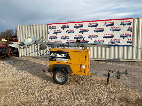 (INV681) Allmand Light Tower N18 Runs Great