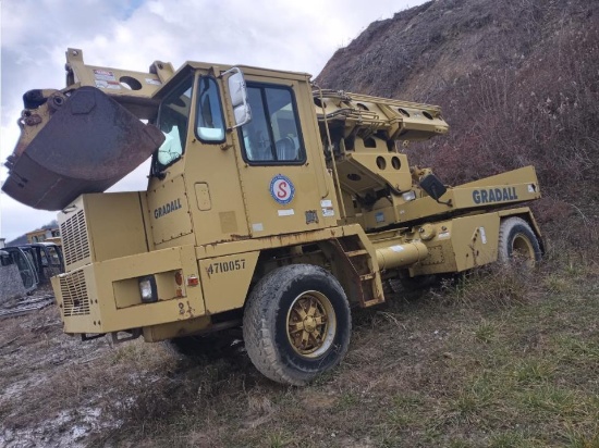 (INV50109) Gradall Model GW-394-G3WD Truck Excavator, Power Steering Currently Does Not Work