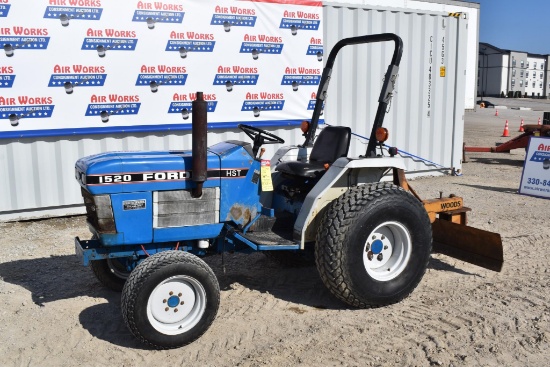 (INV50039)Ford Model 1520 Tractor, 4,768 hrs, 2wd, w/ Woods 3pt. blade, PTO,...