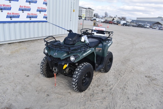 (INV) 997; Can-Am, Outlander, 4 wheeler, 2021 280 mi; 96, 570cc, 4 wheel drive; excellent cond.