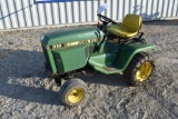 (INV884) John Deere 318 Riding Tractor, sells w/ mower deck & blade