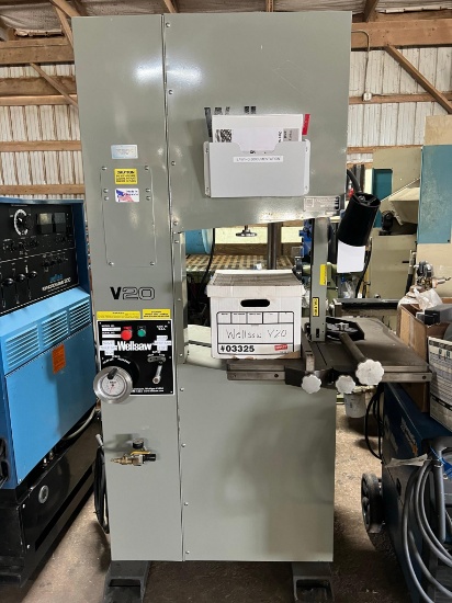 2012 Wellsaw Model V20 Vertical Band Saw w/Blades & Blade Hangers