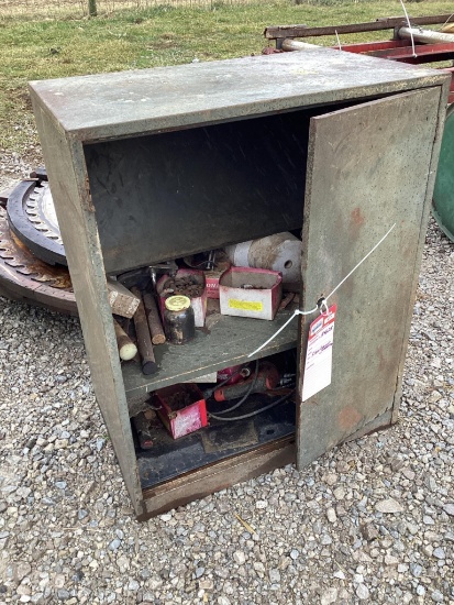 (INV517) Small Steel Cabinet w/Filling Tools