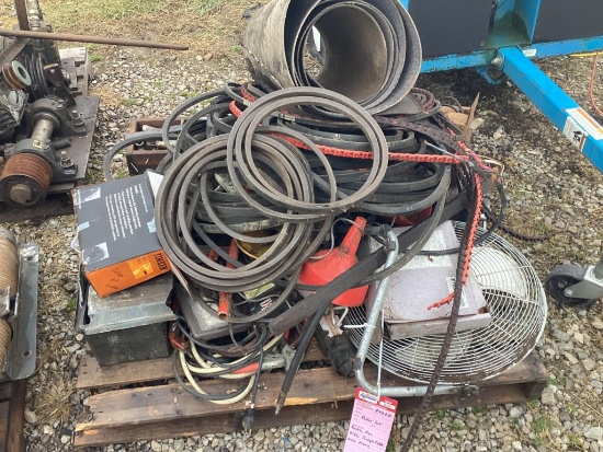 (INV532) Pallet Belts/Fan/Vise/Jumper Cable Etc