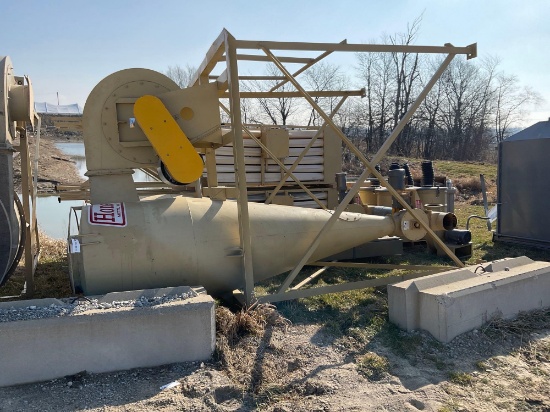 Dust System Bag House Cyclone Blower 3 Phase 30-HP Complete Baghouses on steel stand/drums