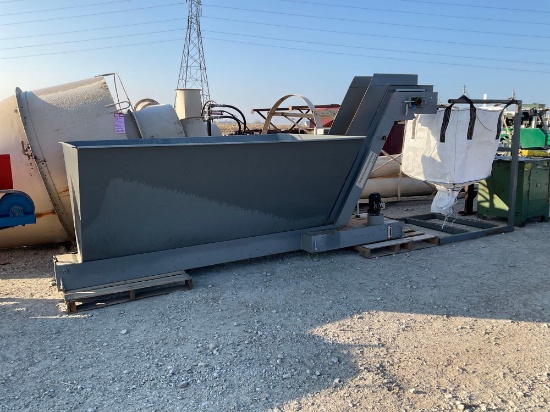 Hopper Burener Maschine Fabrix 3Phase 1HP 8'X5' Hopper w/Incline Belt w/Stand to fill large burlap