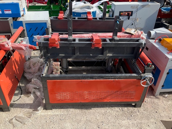 Pallet Stacker, Sawmill World, Air, Automatic Pallet Stacker Orange/Gray