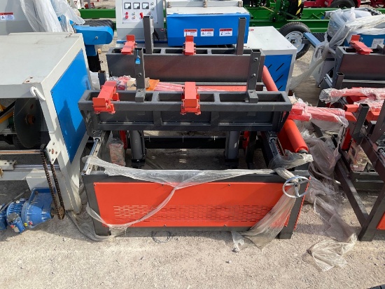 Pallet Stacker, Sawmill World, Air, Automatic Pallet Stacker Orange/Gray